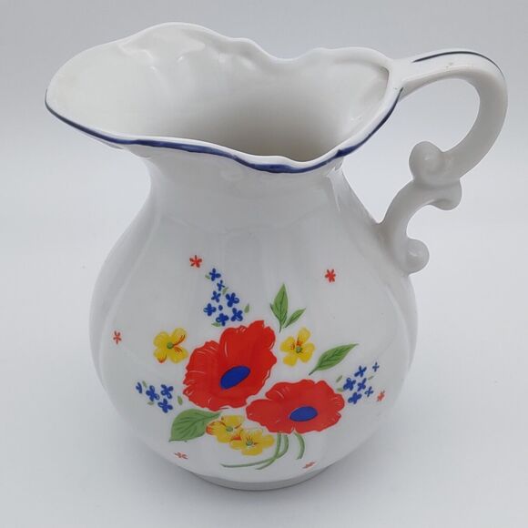 Lorrie Design Small Floral Pitcher and Bowl Japan - Picture 3 of 15